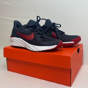 Nike Star Runner 4 GS Youth Running Shoes Navy Red White Size 5Y